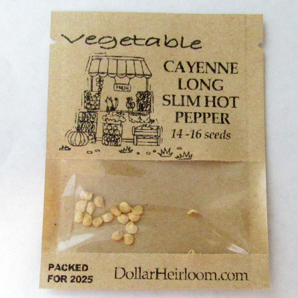 Pepper – Hot – Cayenne Long Slim (14-16 Seeds)