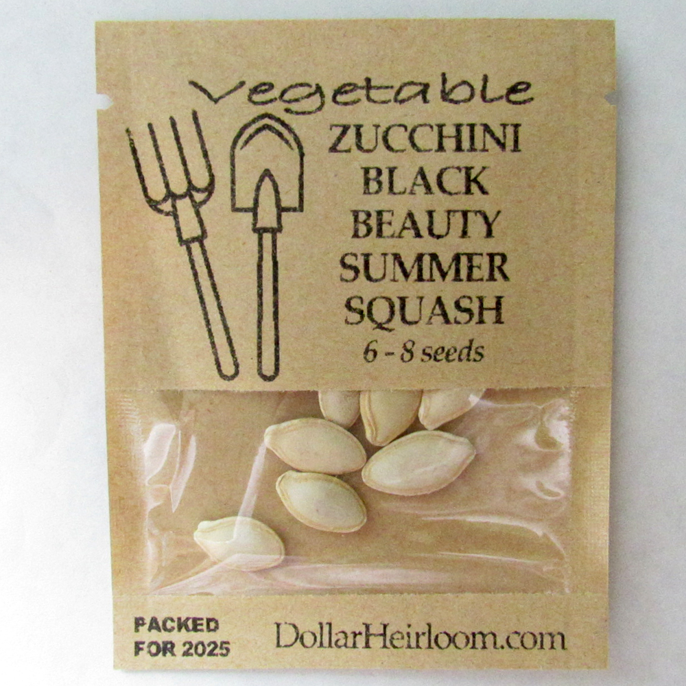 Squash – Summer – Zucchini Black Beauty (6-8 Seeds)