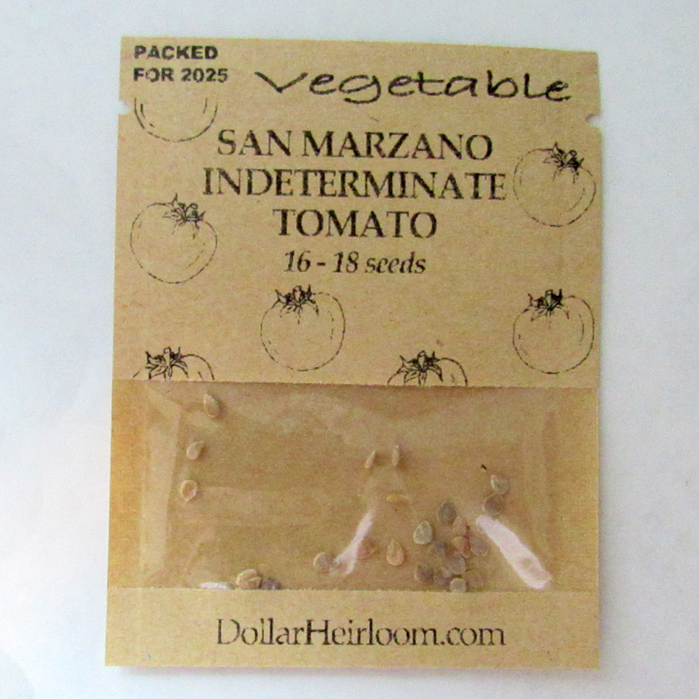 Tomato - Paste - San Marzano Determinate (16-18 Seeds)