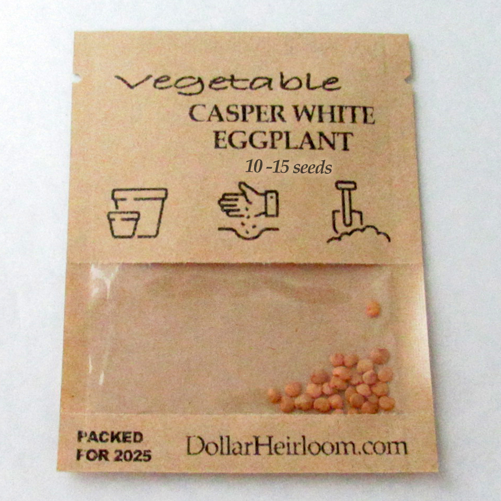 Eggplant – Casper White (10-15 Seeds)